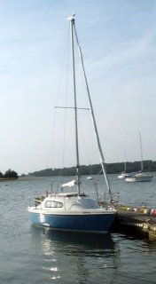 A Manta 19 Trailer Sailer On The Water